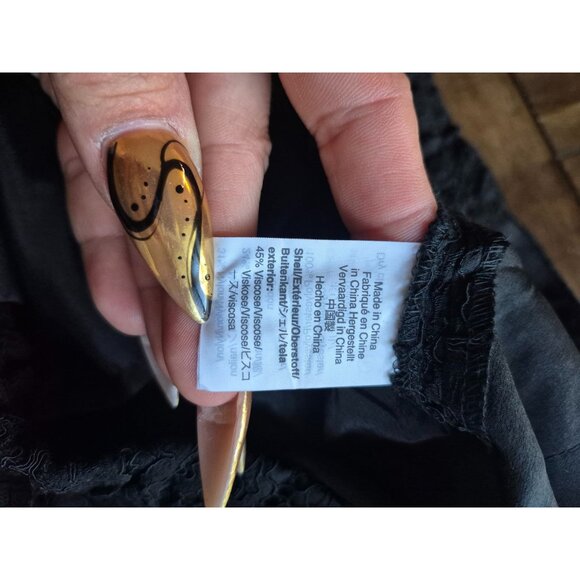 J.Crew Lace Overlay Black Pants Size 4 - Picture 4 of 6